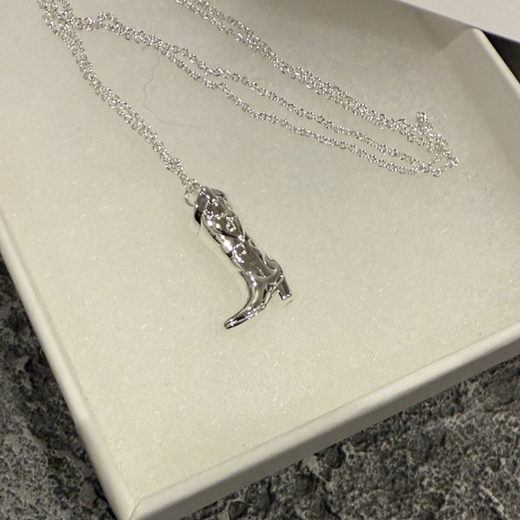 James Michelle Silver Boot Pendant Necklace - Picture 3 of 5